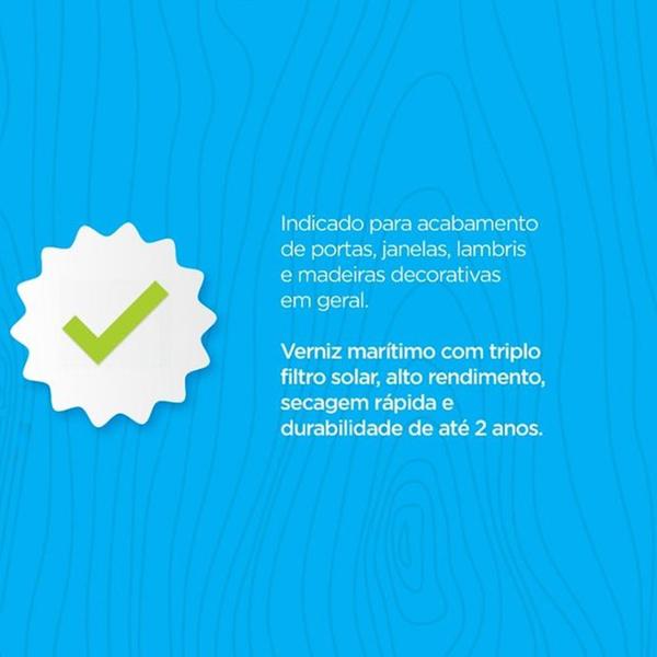 Poliulack Marítimo Premium Verniz Transparente Brilhante 900ml - Sayerlack Imagem de Poliulack Marítimo Premium Verniz Transparente Brilhante 900ml