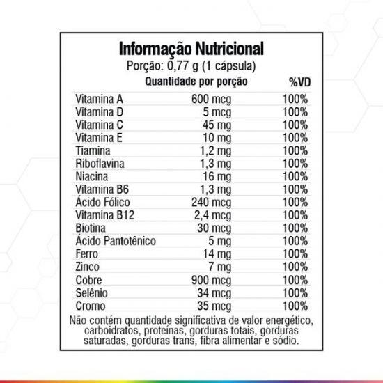 Imagem de Polivitamínico 100% IDR (60 caps) - Padrão: Único