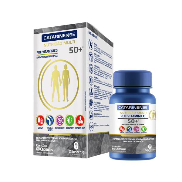 Polivitamínico 50+ 60 cápsulas - Catarinense - 782 Imagem de Polivitamínico 50+ 60 cápsulas - Catarinense - 782