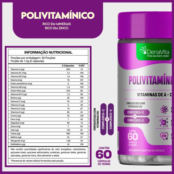 Imagem de Polivitamínico Vitaminas De A - Z Multivitamínico - Denavita