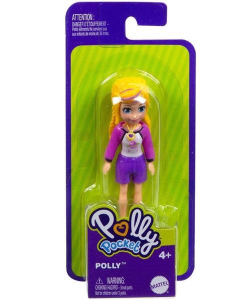 Imagem de Polly Pocket Boneca Básica Bermudinha Roxa HDW45 - Mattel (41193)