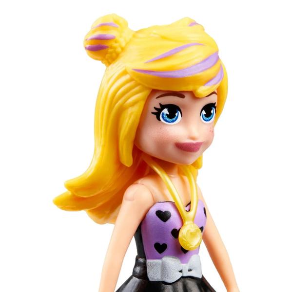 Imagem de Polly Pocket Boneca Básica Vestido Preto HRD57 - Mattel (41196)