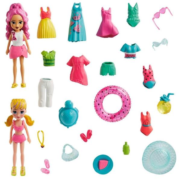 Imagem de Polly Pocket Conjunto Moda Diversão Praia Tropical - Mattel