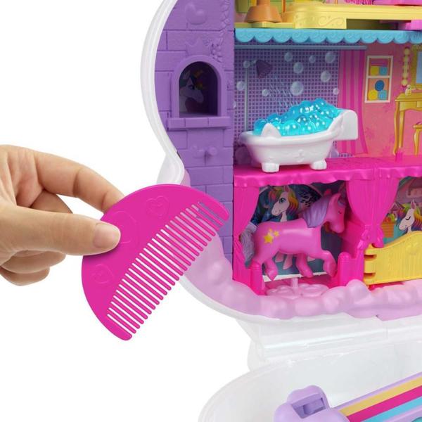 Imagem de Polly pocket micro lounge do unicórnio arco-íris