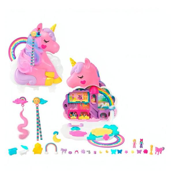 Imagem de Polly Pocket Micro Salão De Unicórnio Arco-íris HKV51 Mattel