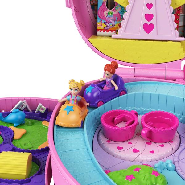 Imagem de Polly Pocket - Mochila Parque Temático Compacta com 2 Micro Bonecas e Acessórios