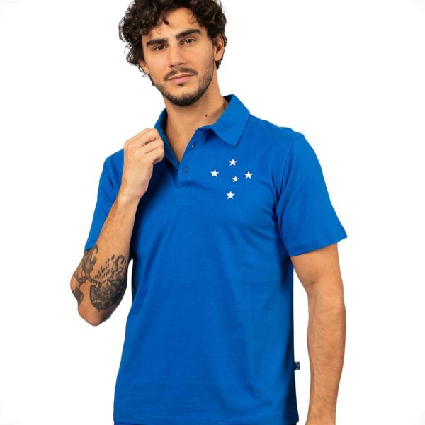 Imagem de Polo Masculina Cruzeiro Oficial Torcedor Algodão