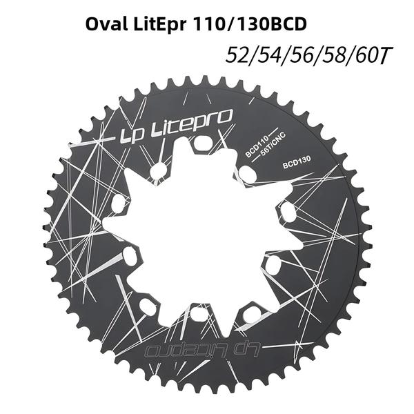 Imagem de Pólo Oval Leve 130 BCD para Bicicleta - 52T, 54T, 56T, 58T, 60T (LITEPRO)