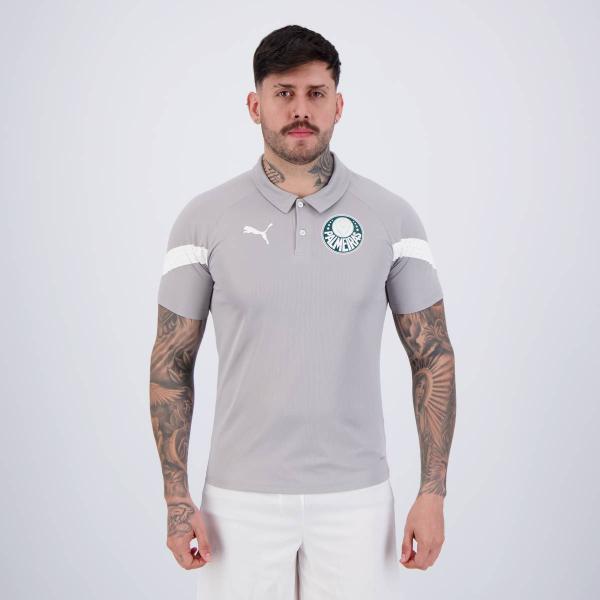 Imagem de Polo Puma Palmeiras Treino Cinza