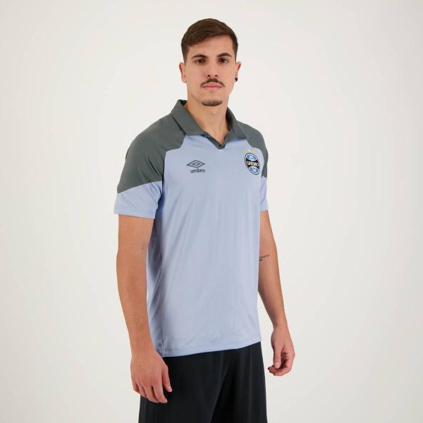 Imagem de Polo Umbro Grêmio Viagem 2023 Azul e Grafite