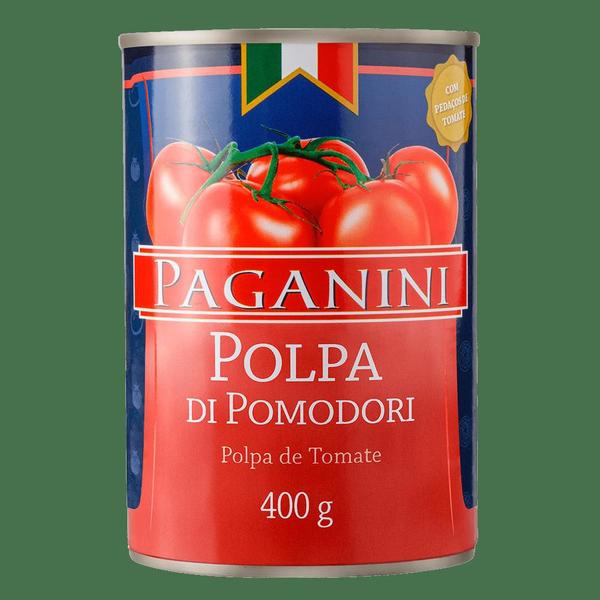 Polpa tomate paganini di pomodori com pedaços de tomate 400g Imagem de Polpa tomate paganini di pomodori com pedaços de tomate 400g