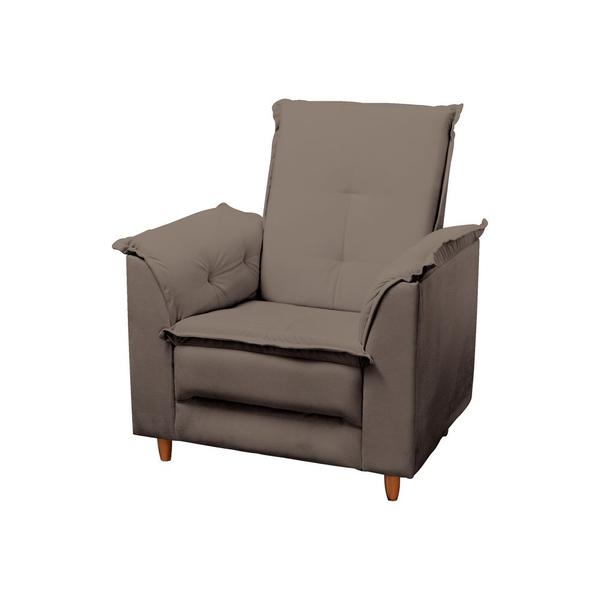 Poltrona Amamentação e Puff Luna Suede Cappuccino Pés Palito Tana Decor - NewBelle Decor Imagem de Poltrona Amamentação e Puff Luna Suede Cappuccino Pés Palito Tana Decor
