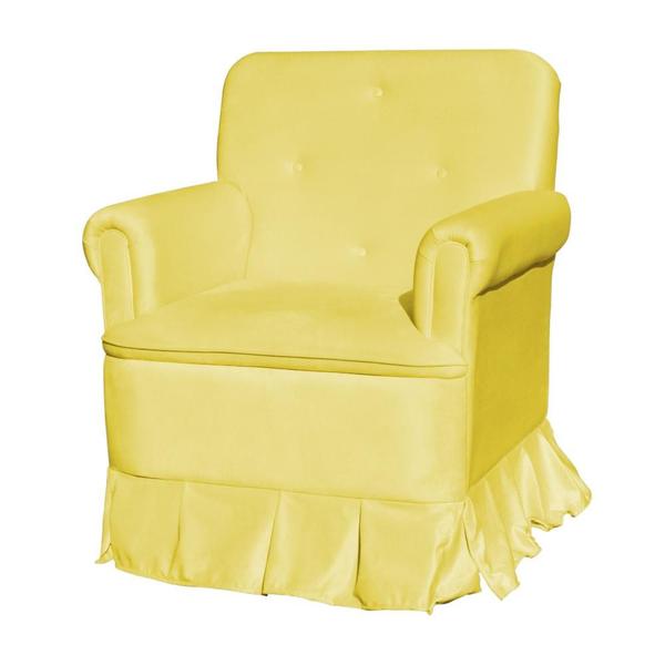 Imagem de Poltrona Amamentação Laura Suede Amarelo - LM DECOR