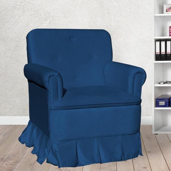 Imagem de Poltrona Amamentação Laura Suede Azul Marinho - LM DECOR