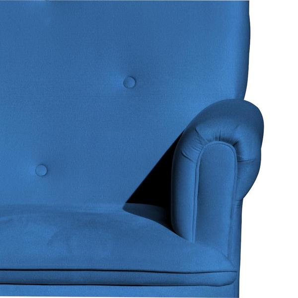 Imagem de Poltrona Amamentação Laura Suede Azul Royal - LM DECOR