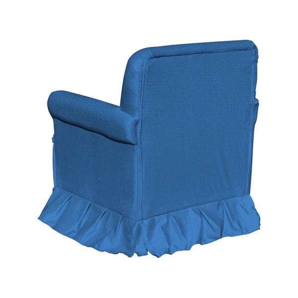 Imagem de Poltrona Amamentação Laura Suede Azul Royal - Vallisa Decor