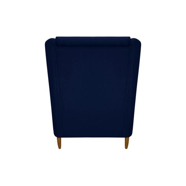 Imagem de Poltrona Átila Decorativa Sala Suede Azul Marinho