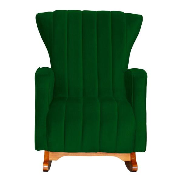 Imagem de Poltrona Balanço C/ Puff Melinda Suede Verde - LM DECOR