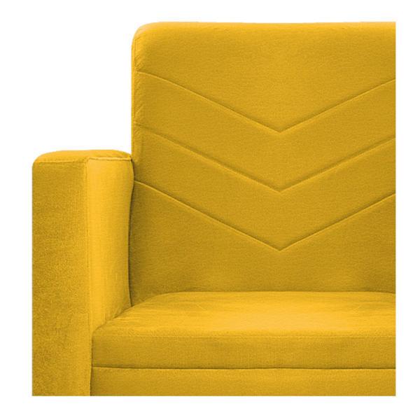 Imagem de Poltrona Bella Base Giratória Metal Sintético Amarelo - ADJ Decor