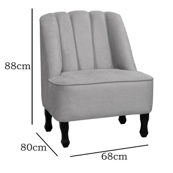 Imagem de Poltrona Cadeira Carlita Classic Luxo Para Escritório Sala Suede Marrom - Ahazzo Móveis