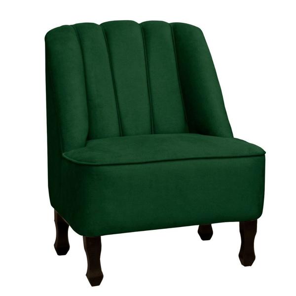 Imagem de Poltrona Cadeira Carlita Classic Luxo Para Escritório Sala Suede Verde - Ahazzo Móveis