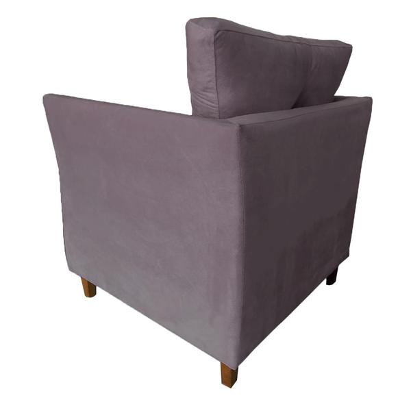 Imagem de Poltrona Cadeira Decorativa Isis Clinica Escritório Suede Rosê - Dl Decor