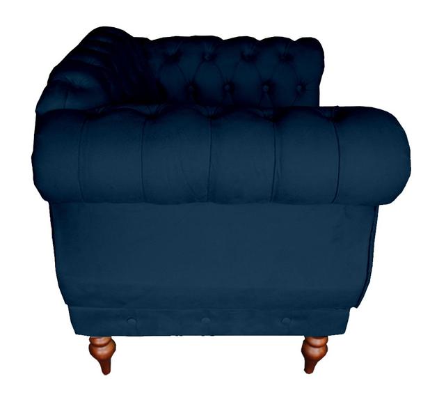 Imagem de Poltrona Cadeira Estofada Para Recepção Chesterfield Capitone - Suede - Sv Decor