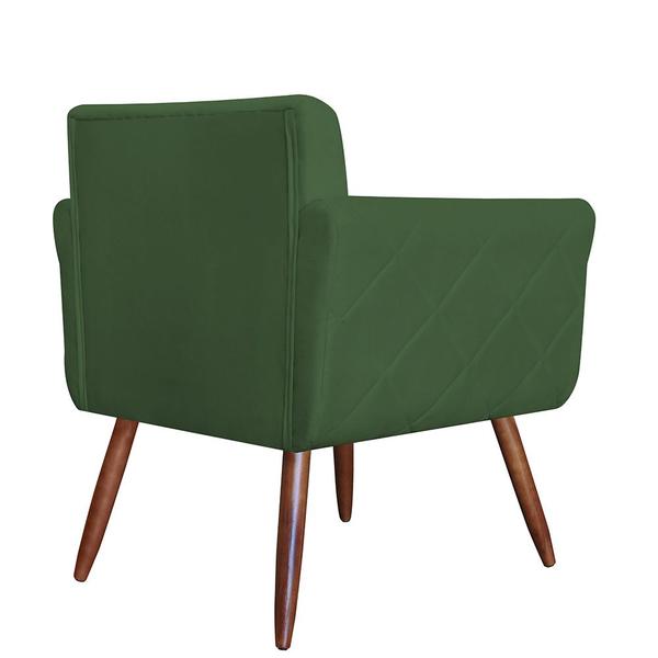 Imagem de Poltrona Cadeira Isabella Decorativa Estofada Pés Palito Suede Verde - INCASA DECOR