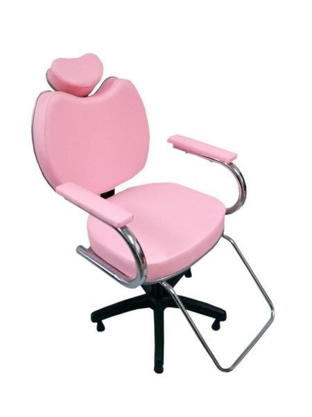 Poltrona Cadeira Para Salão Cabeleireiro Maquiagem Rosa Bebê - Bueno Cadeiras Poltrona Cadeira Para Salão Cabeleireiro Maquiagem Rosa Bebê - Bueno Cadeiras