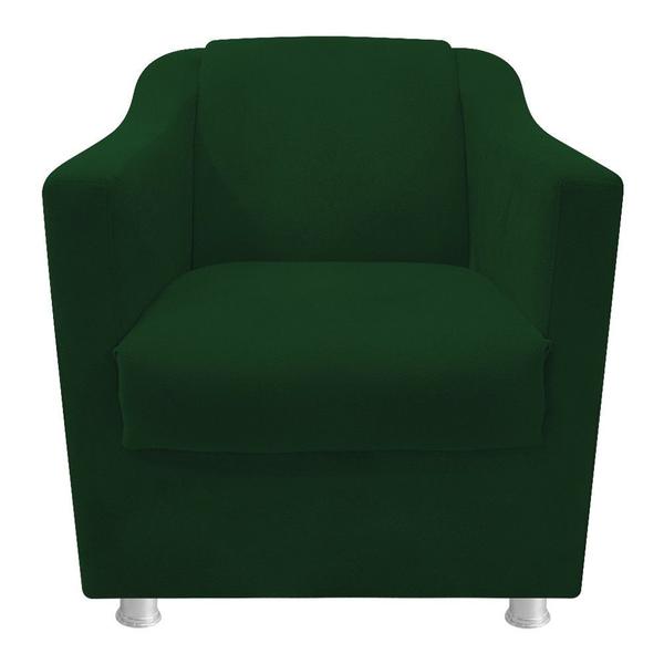 Imagem de Poltrona Cadeira Tila e Puff Sala Suede Verde