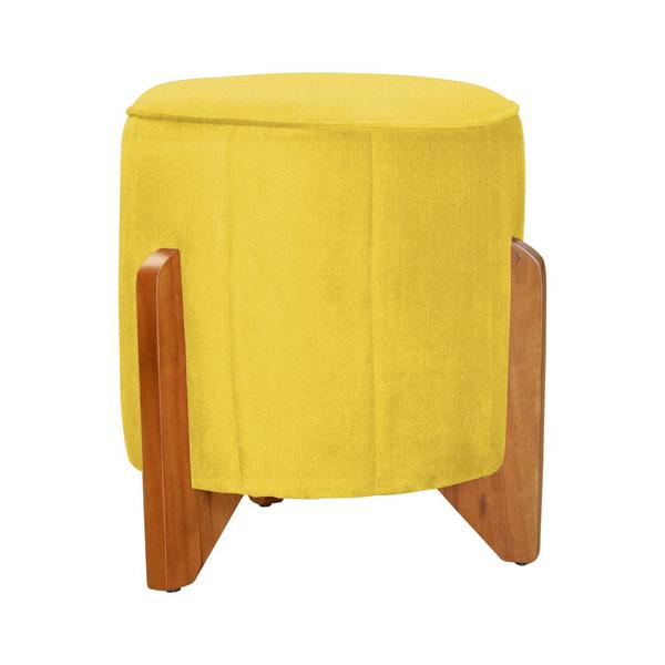 Imagem de Poltrona Com Balanço E Puff Melinda Suede Amarelo Mz Decor