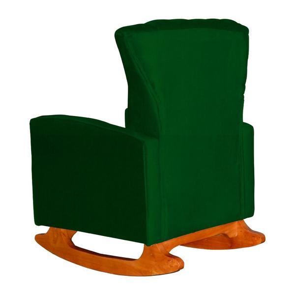 Imagem de Poltrona Com Balanço E Puff Melinda Suede Verde Ms Decor