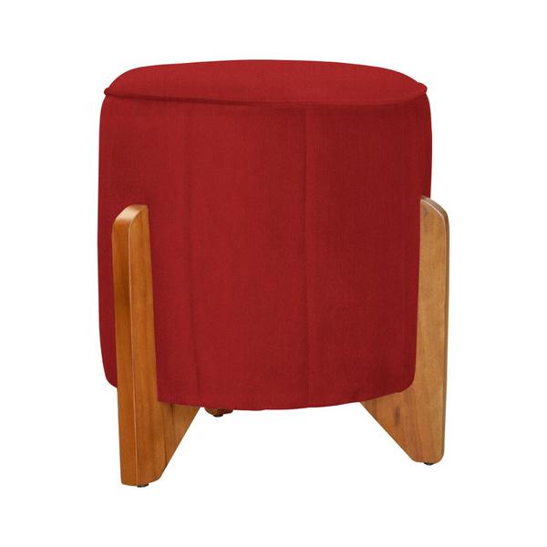 Imagem de Poltrona Com Balanço E Puff Melinda Suede Vermelho Mz Decor