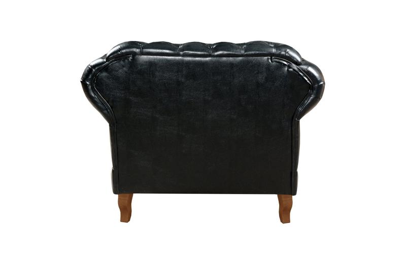 Imagem de Poltrona com Puff Decorativo Chesterfield Capitonê Dom Pedro