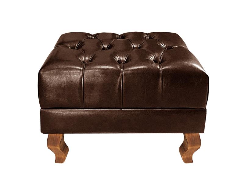 Imagem de Poltrona com Puff Decorativo Chesterfield Capitonê Dom Pedro