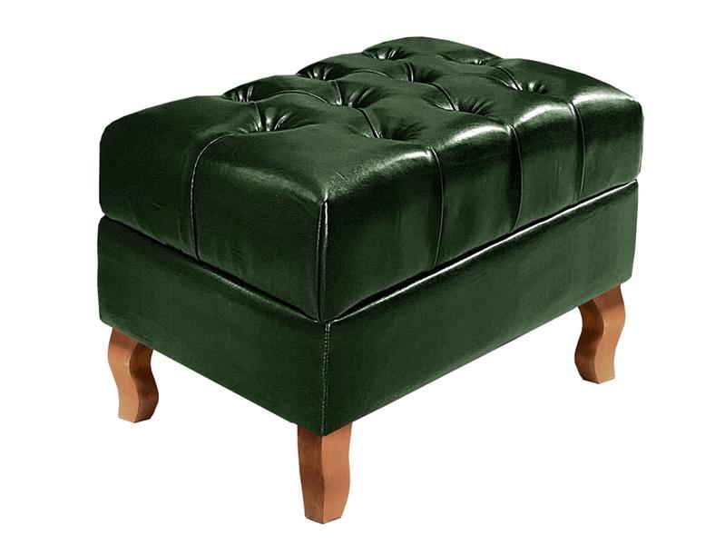 Imagem de Poltrona com Puff Decorativo Chesterfield Capitonê Dom Pedro