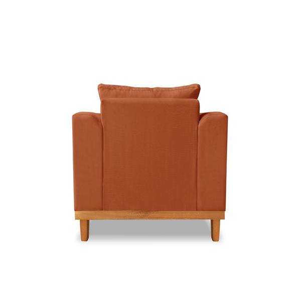 Imagem de Poltrona Confortavel Viena Com Almofadas Decorativa Suede Terracota - Madeira Prima Deccor