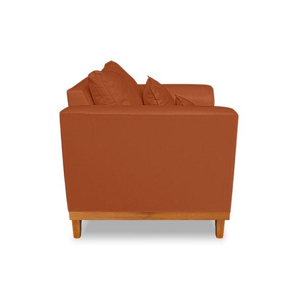 Imagem de Poltrona Confortavel Viena Com Base de Madeira Suede Terracota - Madeira Prima Deccor