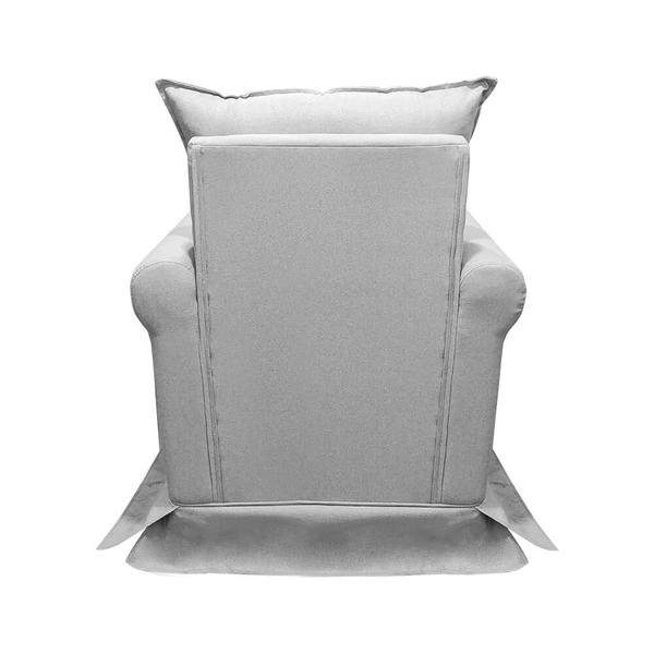 Poltrona de Amamentação com Balanço + Almofada Linho Luxo Cinza SOFA STORE Imagem de Poltrona de Amamentação com Balanço + Almofada Linho Luxo Cinza SOFA STORE