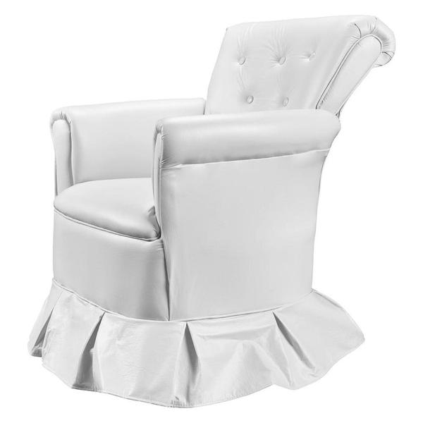 Poltrona de Amamentação Nana com Balanço e Puff Branco - VAMFER ESTOFADOS Imagem de Poltrona de Amamentação Nana com Balanço e Puff Branco