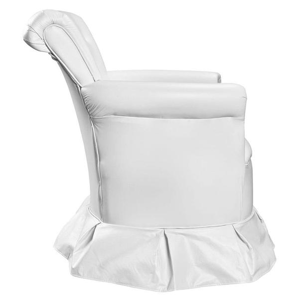 Poltrona de Amamentação Nana com Balanço e Puff Branco - VAMFER ESTOFADOS Imagem de Poltrona de Amamentação Nana com Balanço e Puff Branco