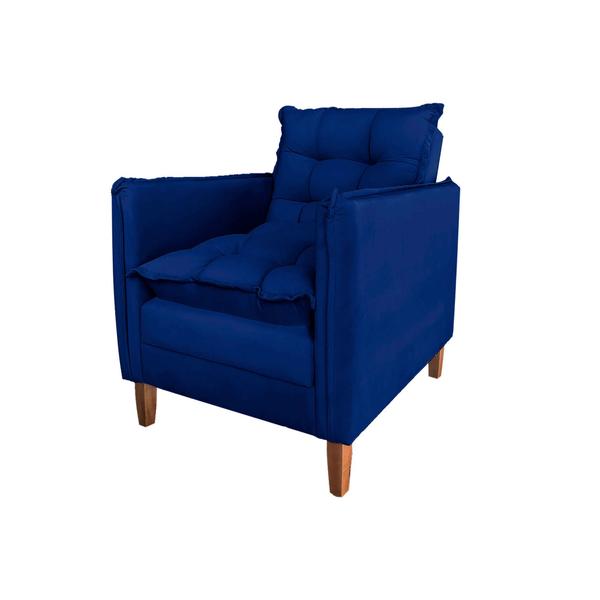 Poltrona De Amamentação Sofá Cama Com Puff Azul Marinho - Bz - BZ Distribuidora Imagem de Poltrona De Amamentação Sofá Cama Com Puff Azul Marinho - Bz