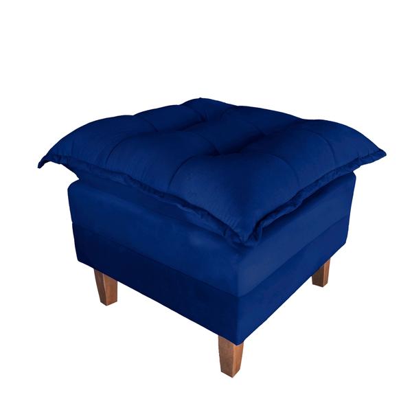 Poltrona De Amamentação Sofá Cama Com Puff Azul Marinho - Bz - BZ Distribuidora Imagem de Poltrona De Amamentação Sofá Cama Com Puff Azul Marinho - Bz