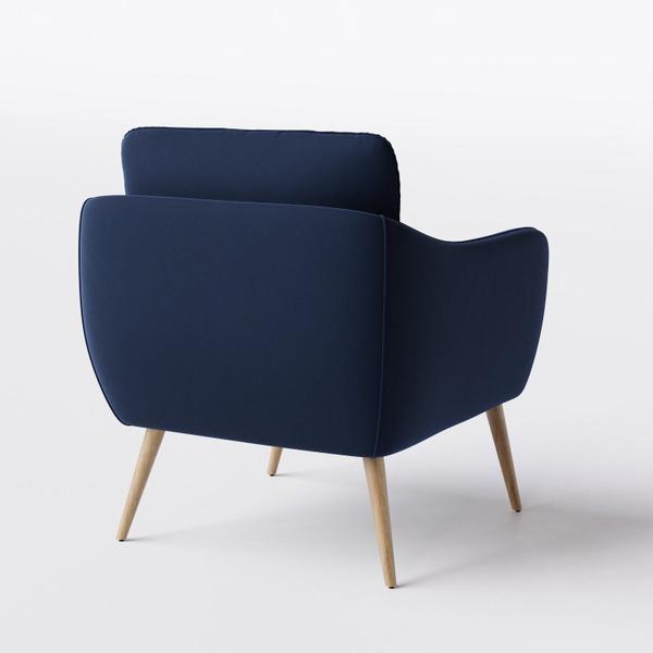 Imagem de Poltrona de Estilo Moderno Decorativa Azul