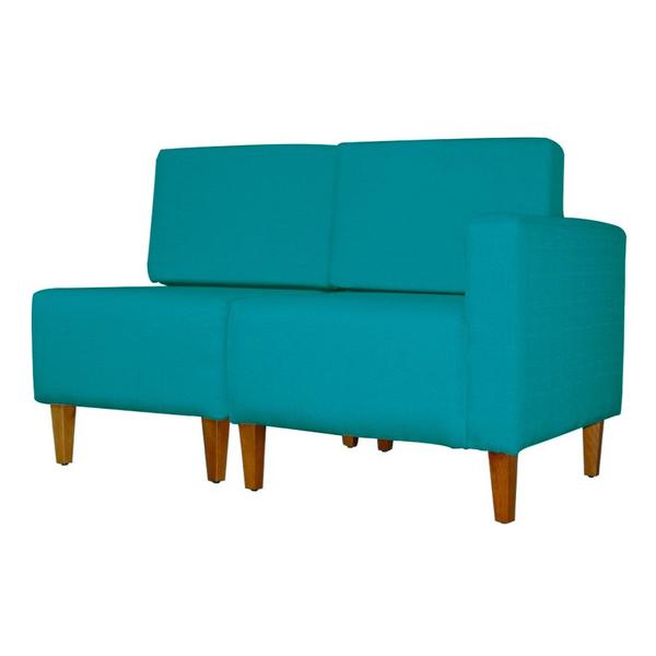 Imagem de Poltrona Decorativa Alice S/Braça Direita Veludo Azul Turquesa - Montanris Decor