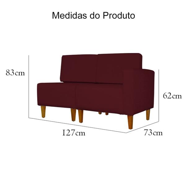 Imagem de Poltrona Decorativa Alice S/Braça Direita Veludo Bordo - Montanris Decor