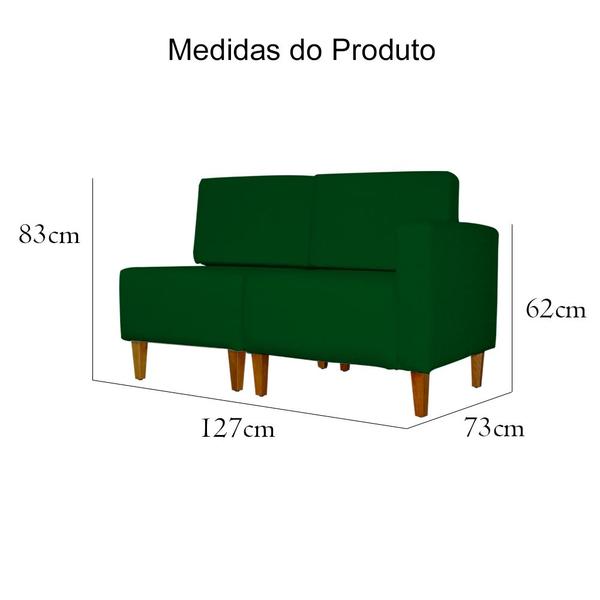 Imagem de Poltrona Decorativa Alice S/Braça Direita Veludo Verde - Montanris Decor