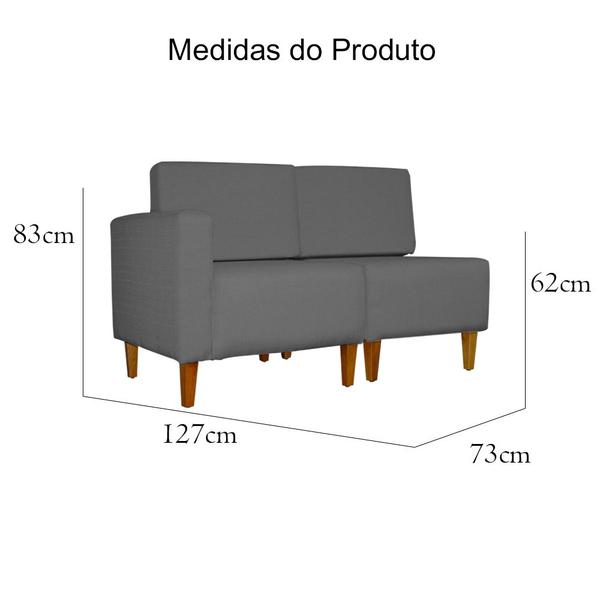 Imagem de Poltrona Decorativa Alice S/Braça Esquerda Veludo Cinza - Montanris Decor