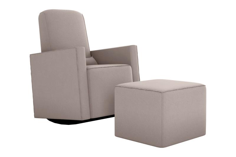 Poltrona Decorativa Annecy Amamentação com Balanço + Puff Veludo Light Bege B-251 - Matrix Imagem de Poltrona Decorativa Annecy Amamentação com Balanço + Puff Veludo Light Bege B-251