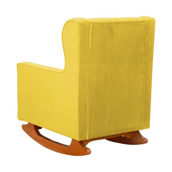 Imagem de Poltrona Decorativa Aurora Balanço Vovo Suede Amarelo - FM